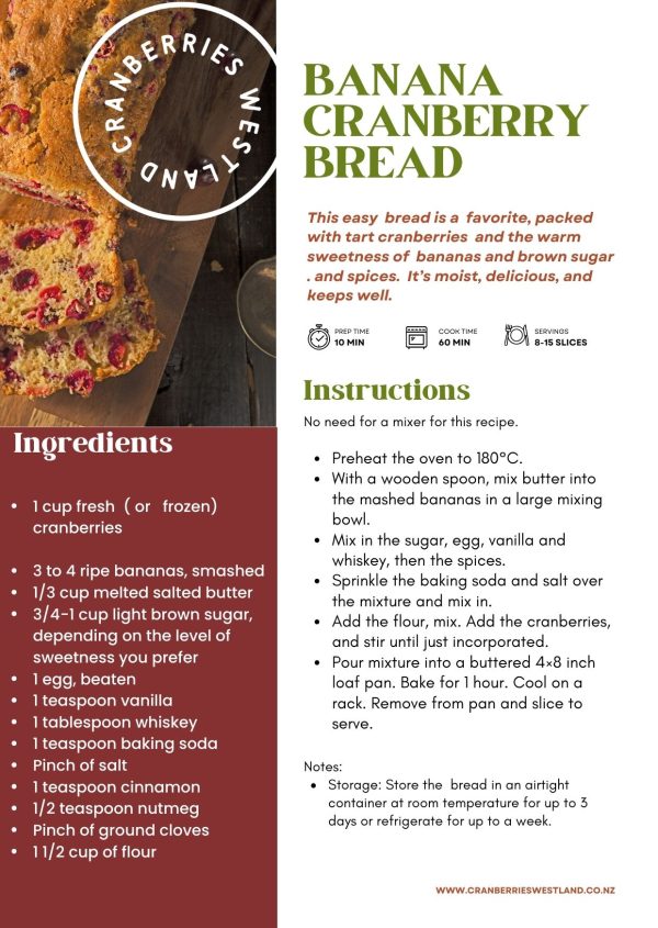 Banana and Cranberry Bread